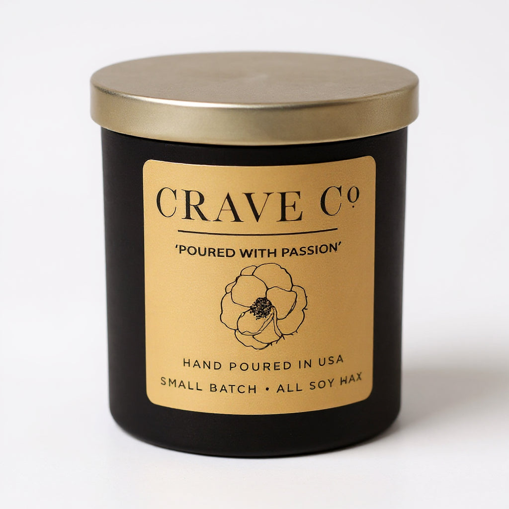 Black Matte with Gold Lid