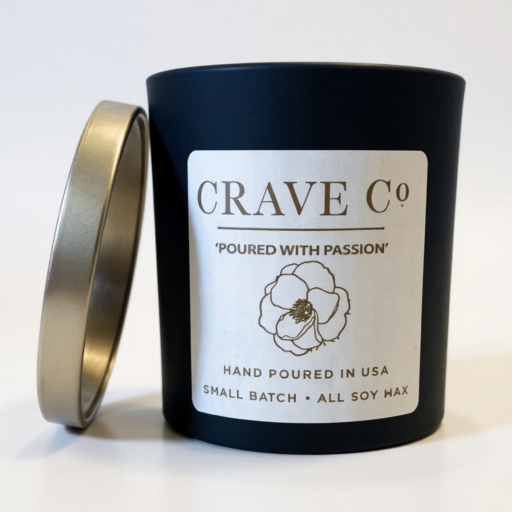 Black Matte with Gold Lid