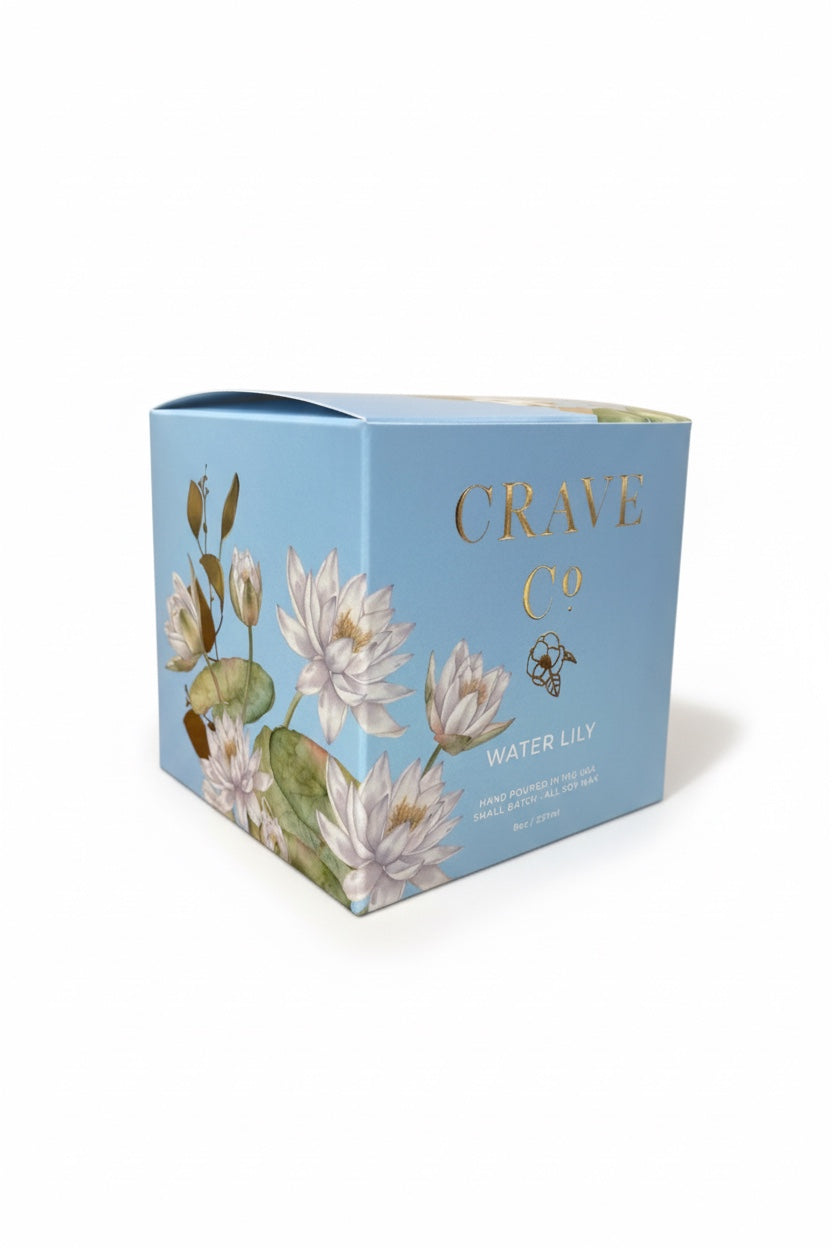 Water Lily Boxed Candle