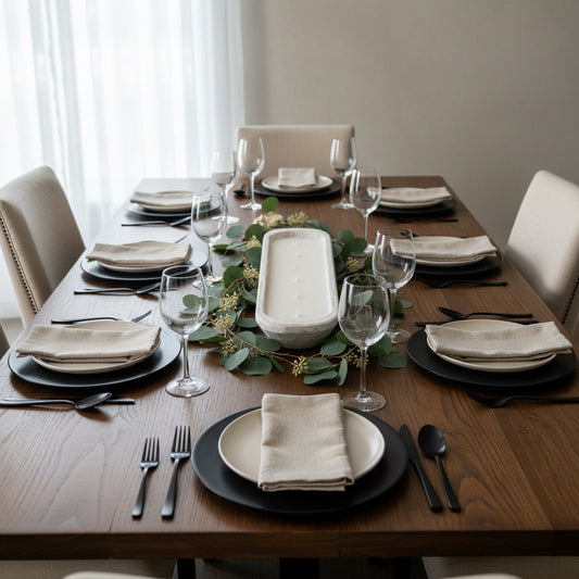 Hand Carved Wood Dough Bowl White [LG]