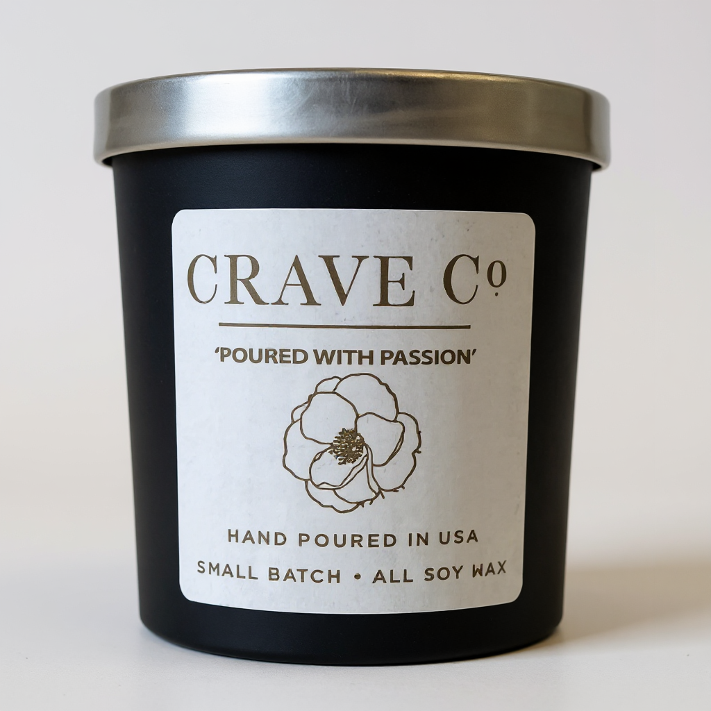 Black Matte with Gold Lid