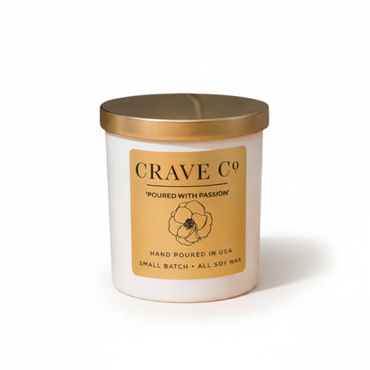 White Matte w/Gold Lid [8 oz.]