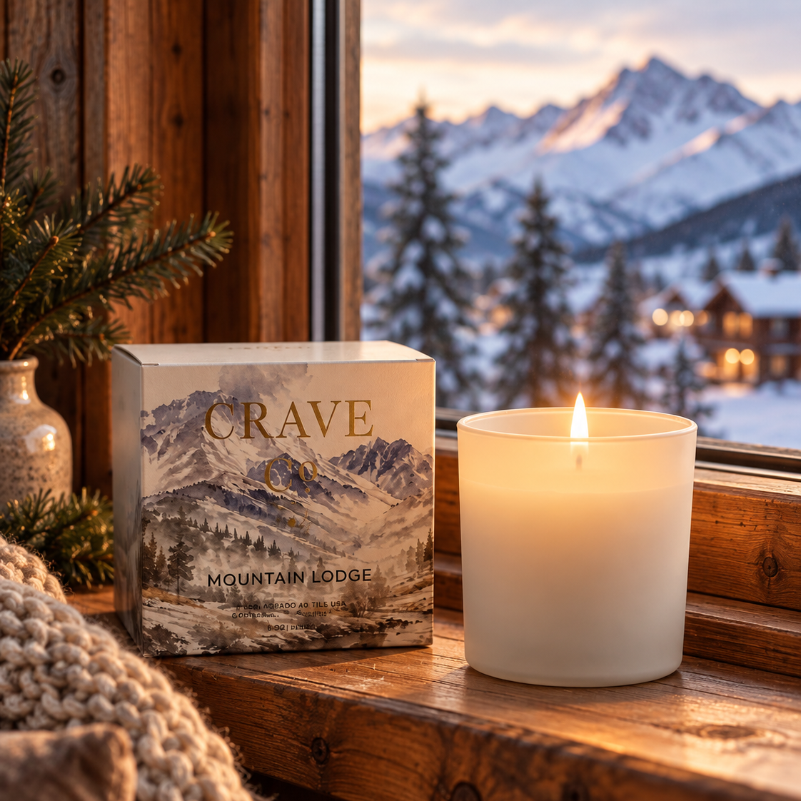 Mountain Lodge Box Candle