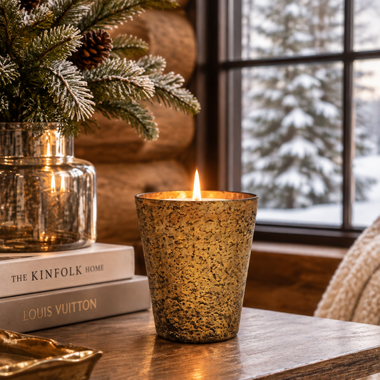 Mercury Glass Candle [14.5oz] [Gold]
