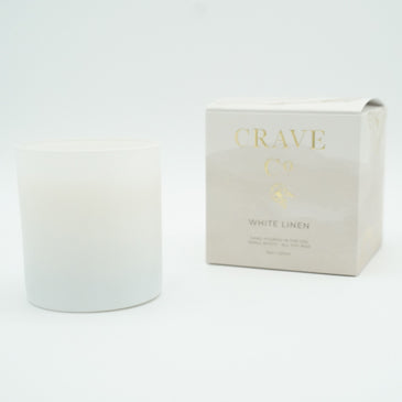 White Linen Boxed Candle