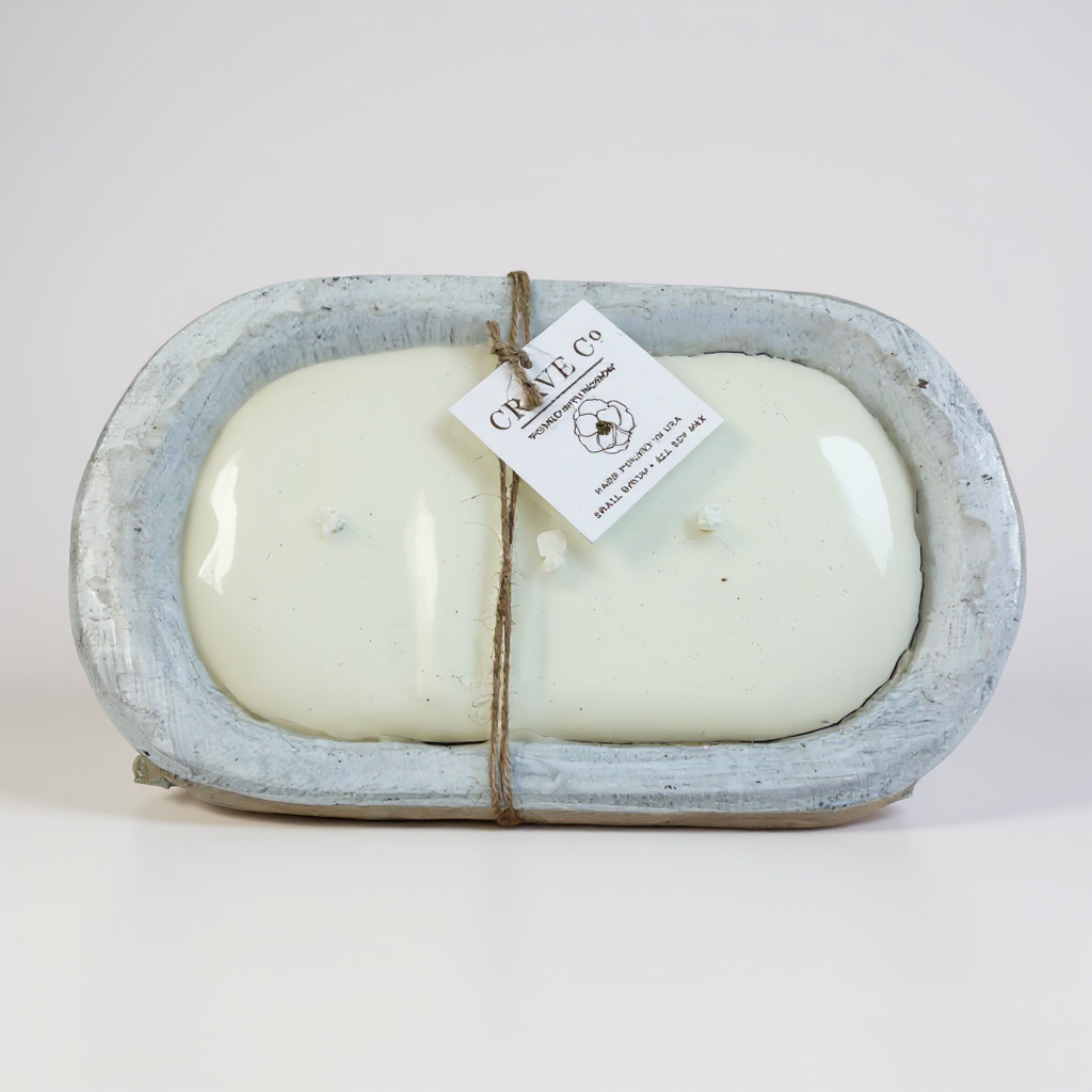 Hand-Carved Wood Dough Bowl White [Mini-Size]