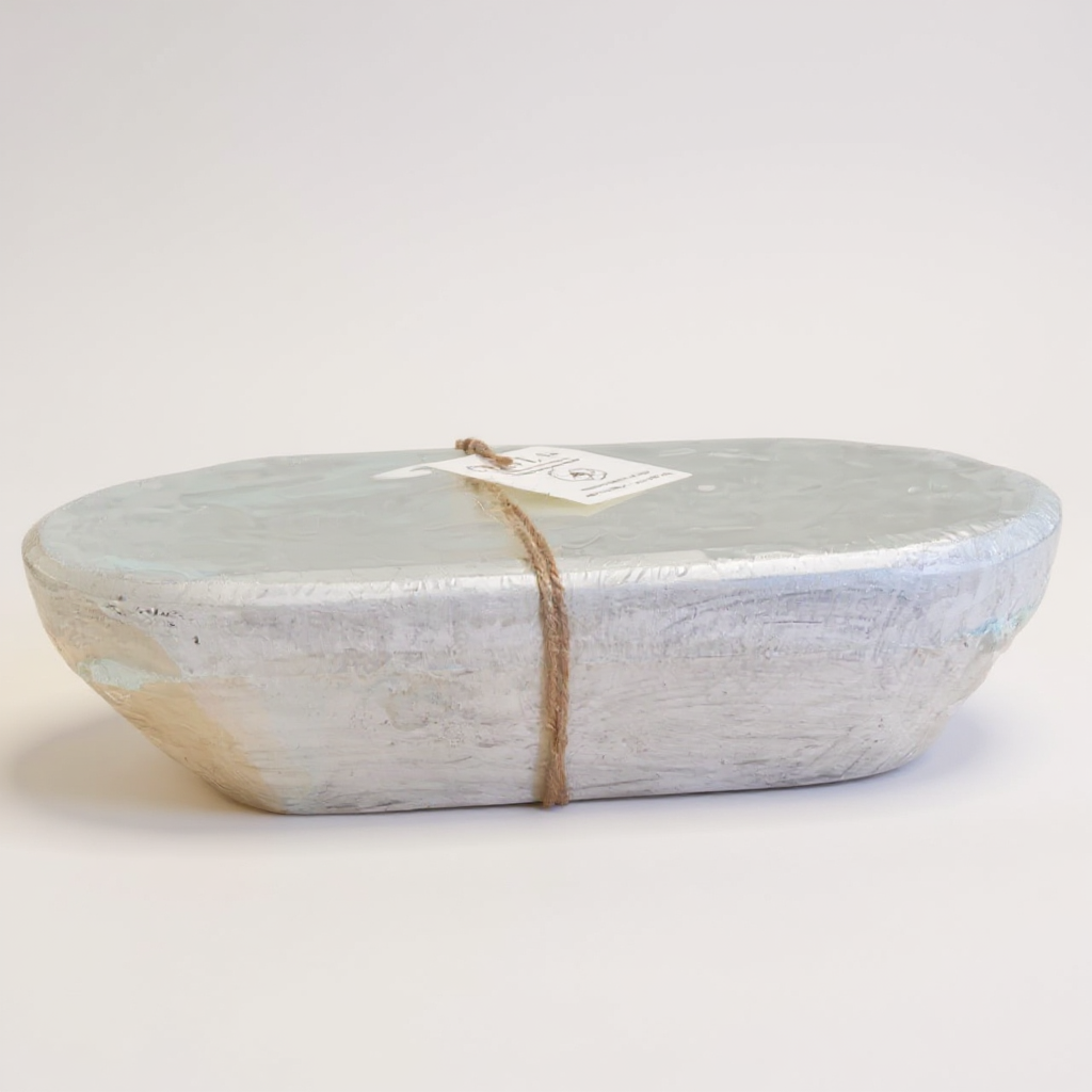 Hand-Carved Wood Dough Bowl White [Mini-Size]