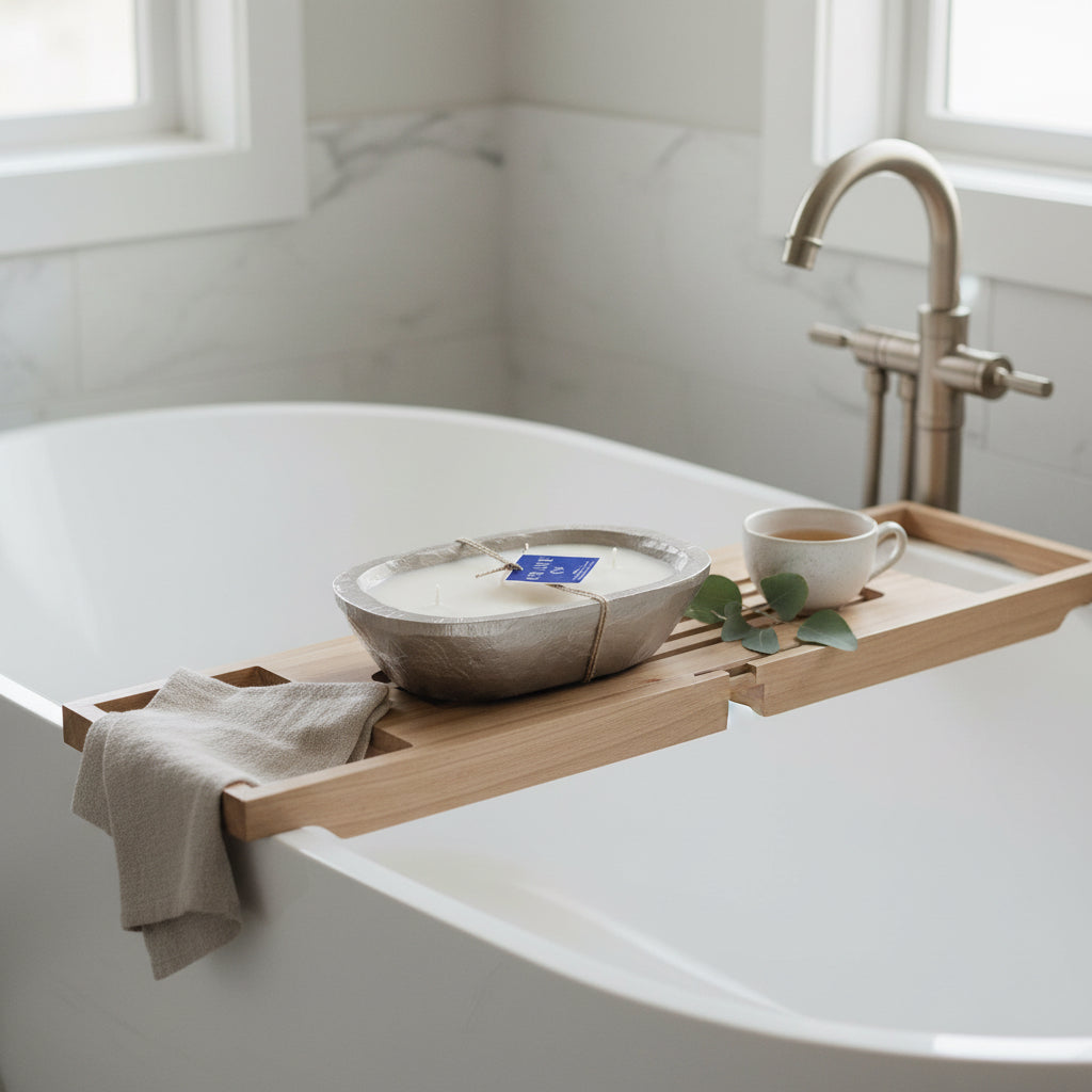 Hand-Carved Wood Dough Bowl Champagne [Mini-Size]