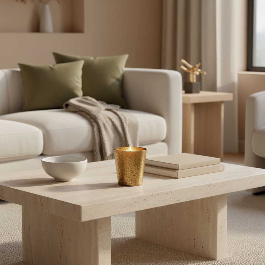 Mercury Glass Candle [14.5oz] [Gold]