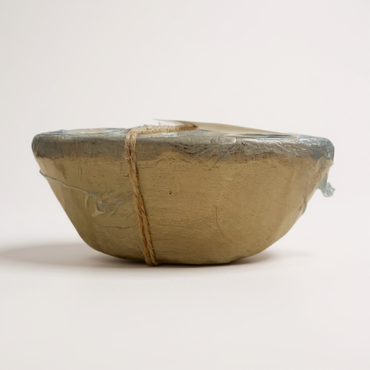 Hand Carved Wood Round Dough Bowl - Champagne