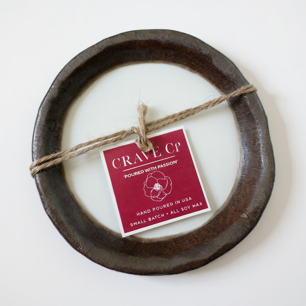 Hand Carved Wood Round Dough Bowl - Dark