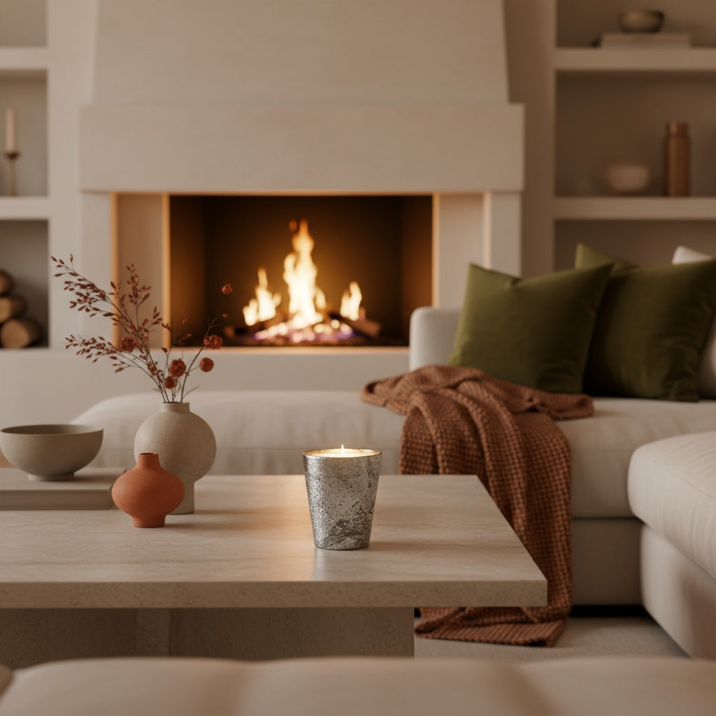 Mercury Glass Candle [14.5oz] [Silver]