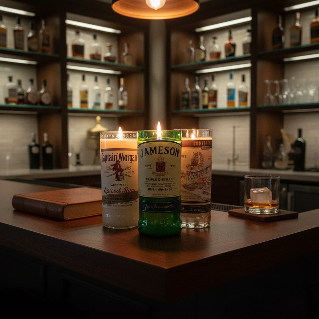 Liquor Bottle Candles