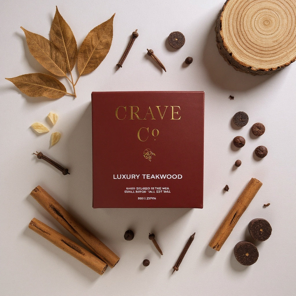 Luxury Teakwood Boxed Candle