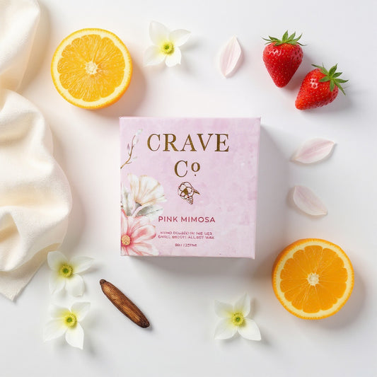 Pink Mimosa Boxed Candle