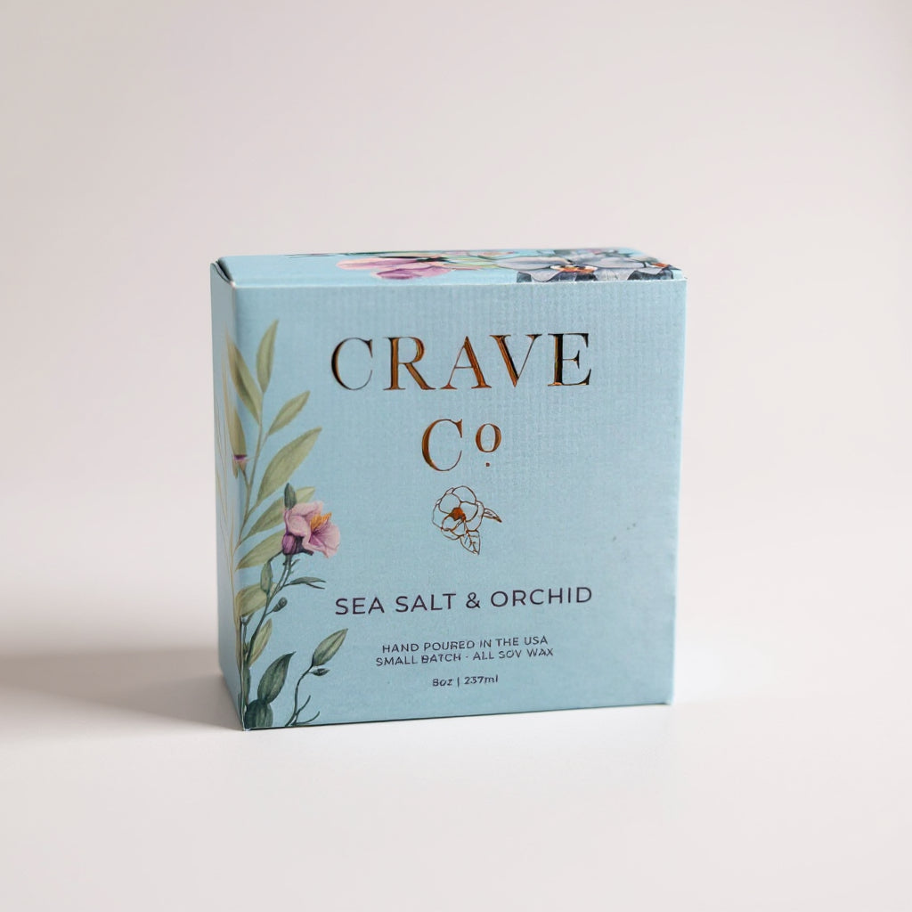 Sea Salt & Orchid Box Candle