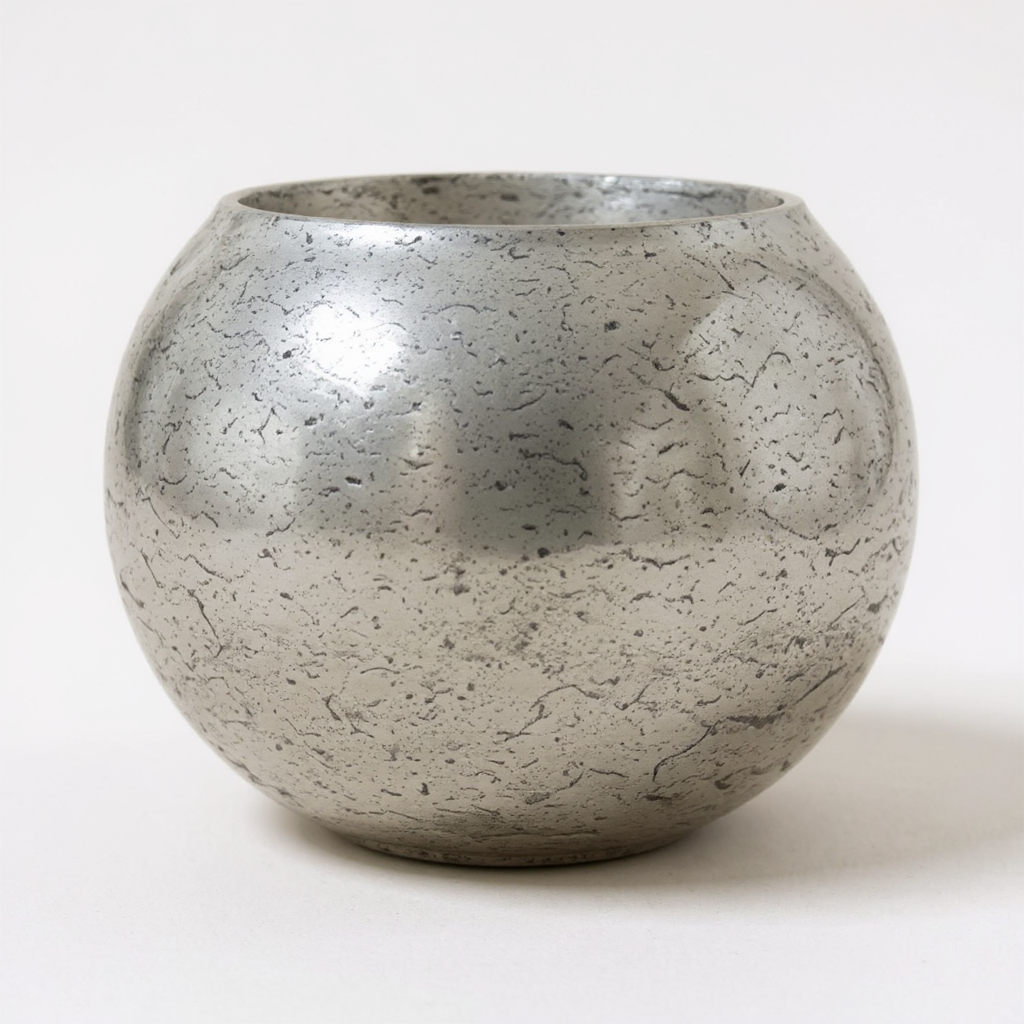 Mercury Glass Candle [8oz] [Silver]