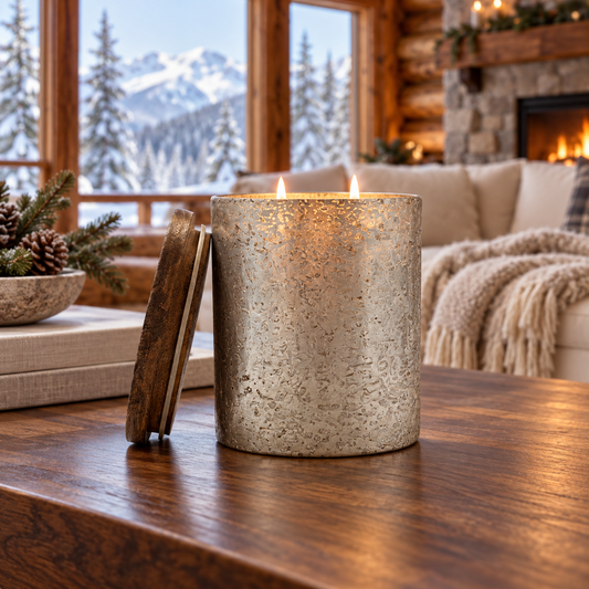 Mercury Glass Candle [24 oz] [Silver]