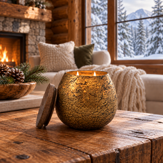 Mercury Glass Candle [18 oz] [Gold]