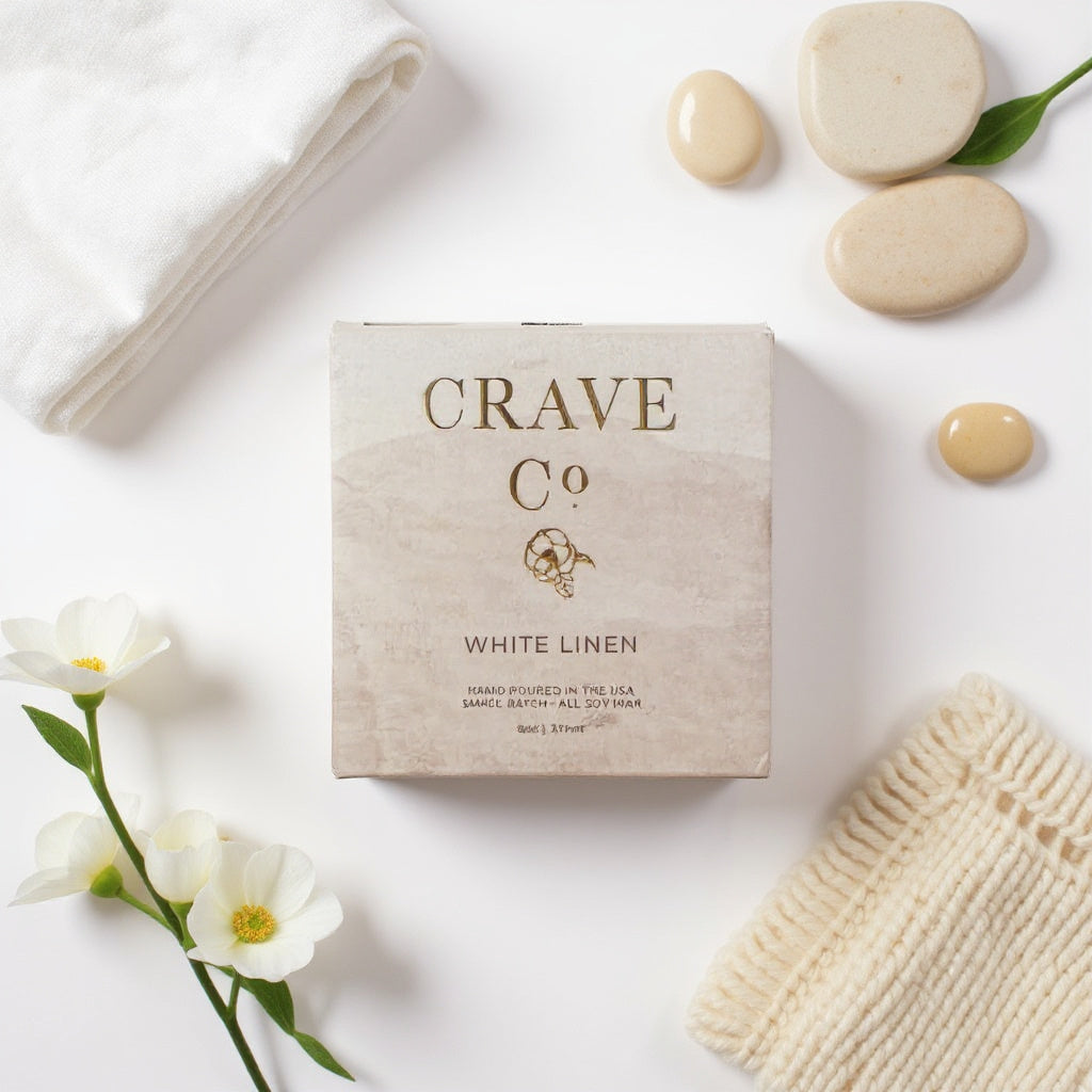 White Linen Boxed Candle
