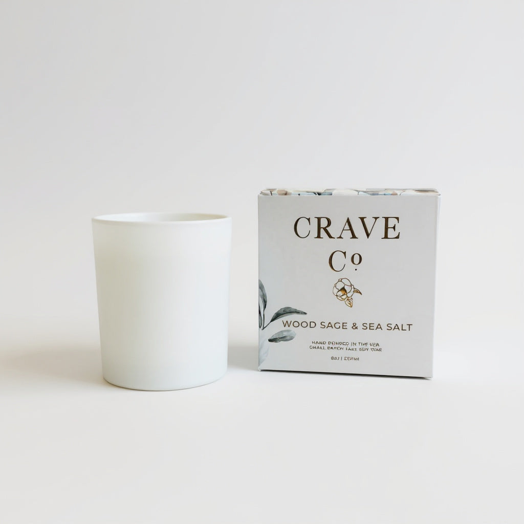 Wood Sage & Sea Salt Box Candle – Crave Candles