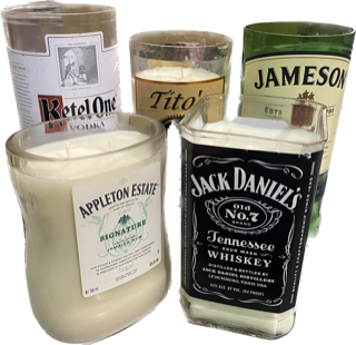 Hand-Cut Liquor Bottle Candles-Crave Candles